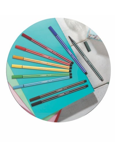 STABILO Pen 68 Fiber-Tip Art & Writing Pens - 10pc Colourful Tension Set for School, Office & Creative Projects - Image 5